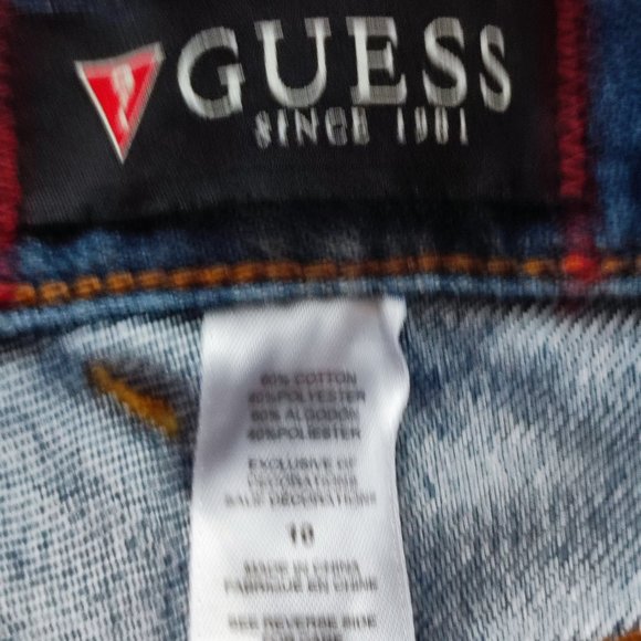Guess jeans distressed blue girls' size 10 - Picture 5 of 8